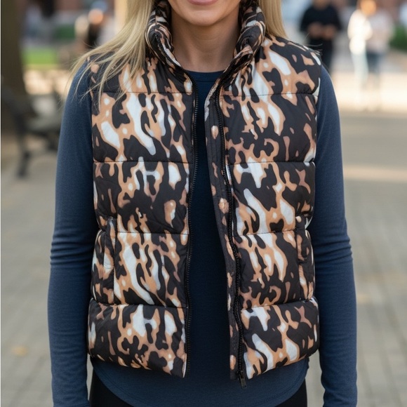 FP Movement by Free People Jackets & Blazers - 💋NWT💋FP Movement by Free People Tortoise Shell Puffer Vest 049